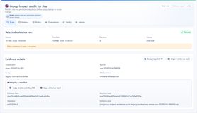 Inspect evidence metadata before sharing results with reviewers, auditors, or change owners.