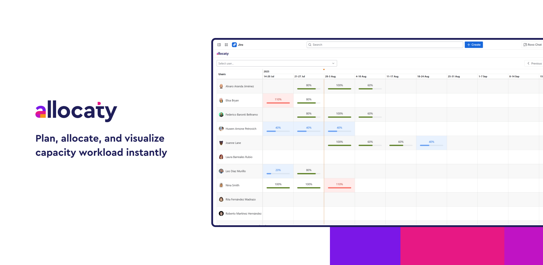 Plan, allocate, and visualize capacity workload instantly.
