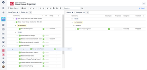 Use the Double Grid view to manage two lists simultaneously and rearrange issues more easily.