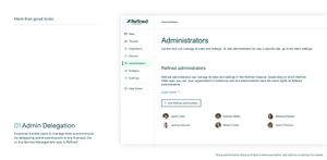 Admin delegation: Empower colleagues with permission to manage or design sites.