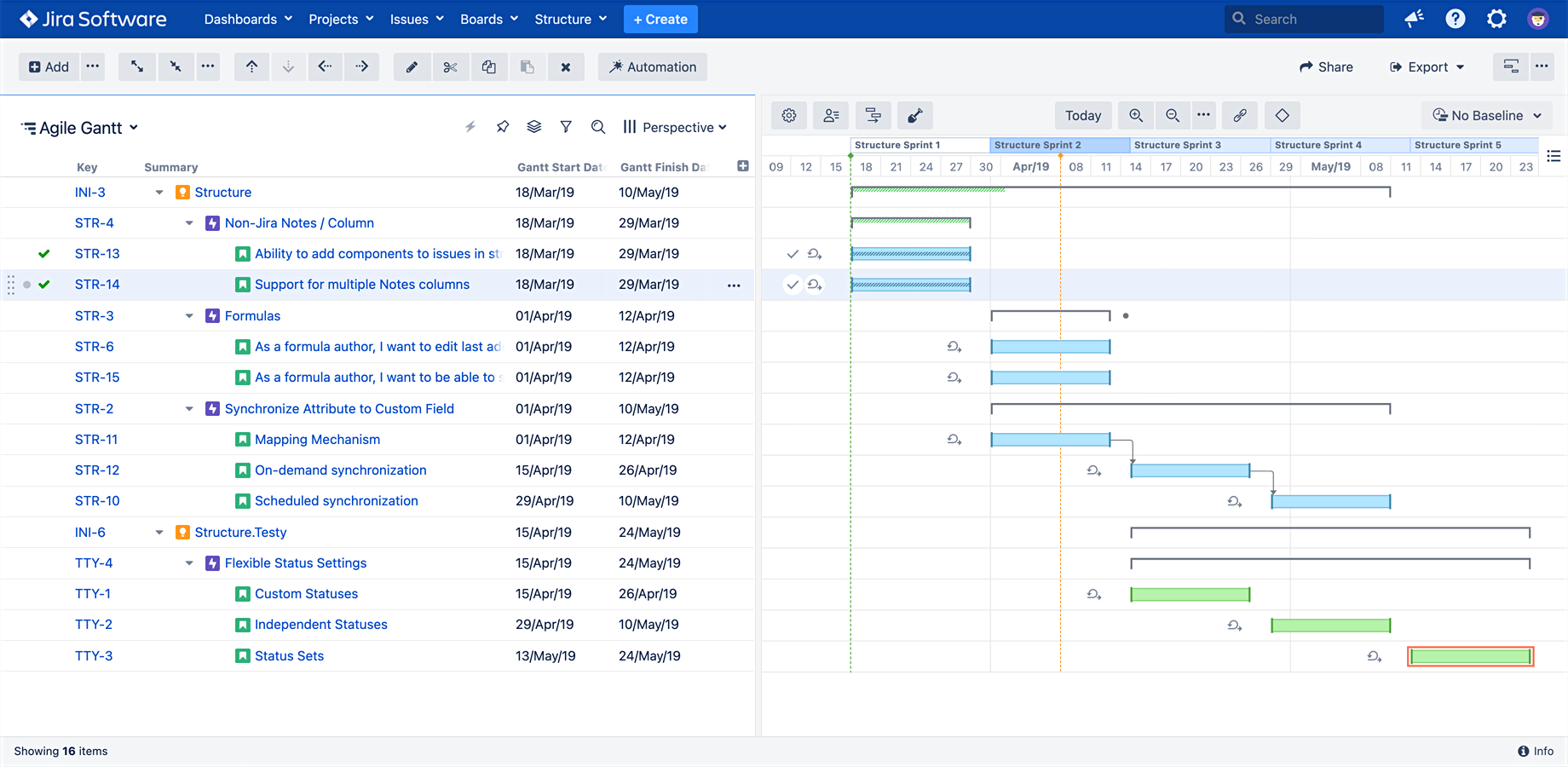 Structure.Gantt leverages the power of Structure to generate portfolio-level Gantt charts, which can be custom-configured to fit the unique ways each project is managed.