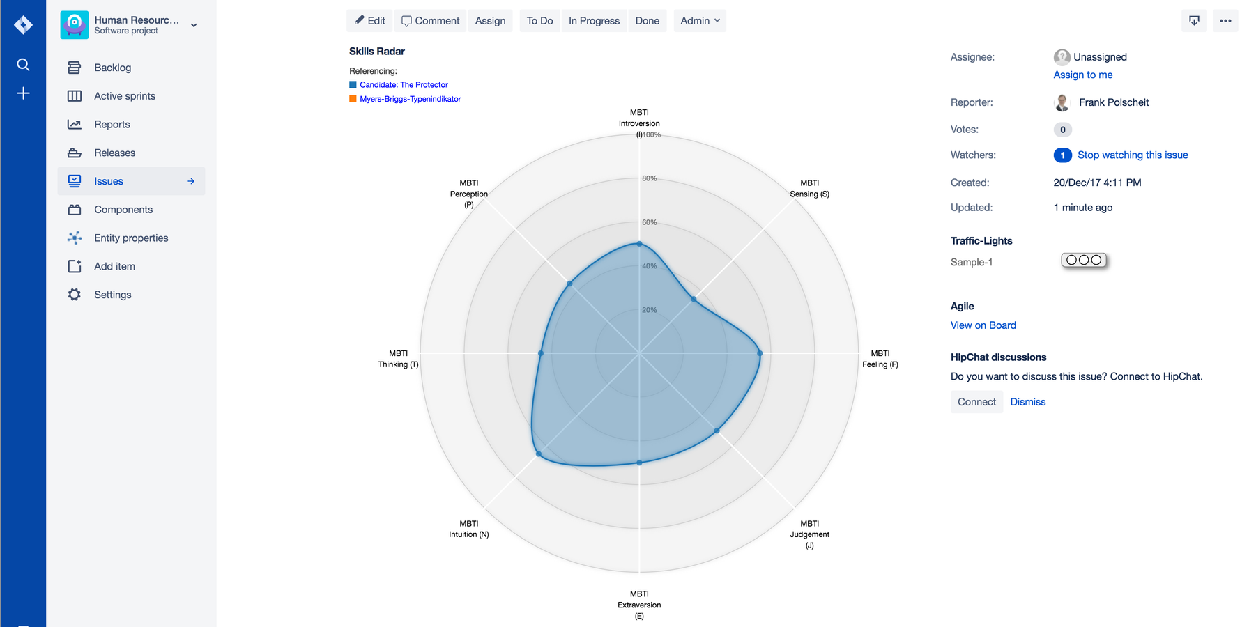 Determine skills for comparing with profile(s)