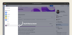 You'll find the app in the appswitcher.