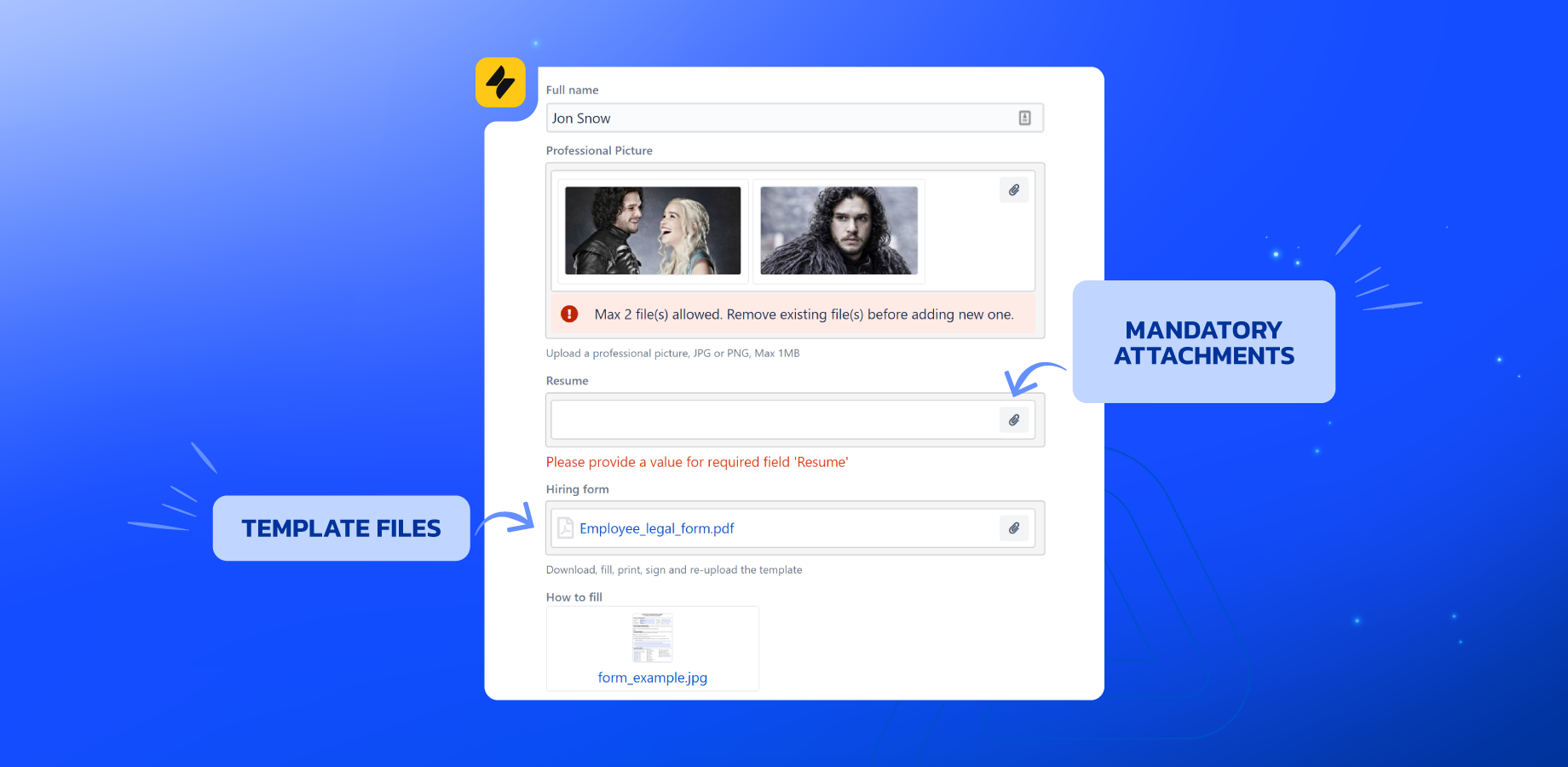 Custom and Service Desk fields to better organize attachments in your Jira and Jira Service Desk issues. Make documents mandatory in your Jira workflows.