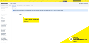 Create multiple projects from CSV