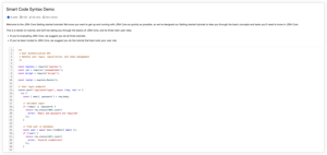Clean published view without metadata header, showing only syntax-highlighted code with line numbers on a Confluence page. Hide the header via Show Header toggle for a minimal, distraction-free display.