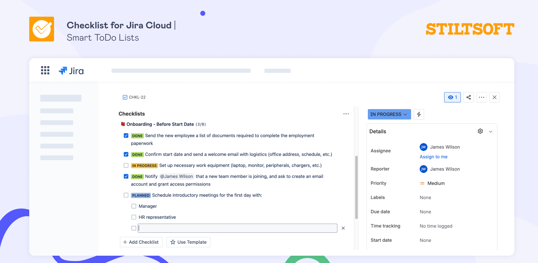 Secured by design, Checklist for Jira | Smart ToDo Lists helps you manage tasks without using subtasks and ensure no important step is missed