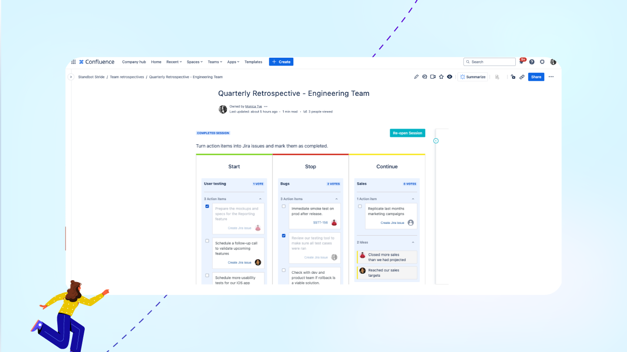 Boost accountability by collectively reaching a consensus and identifying action items in real time.