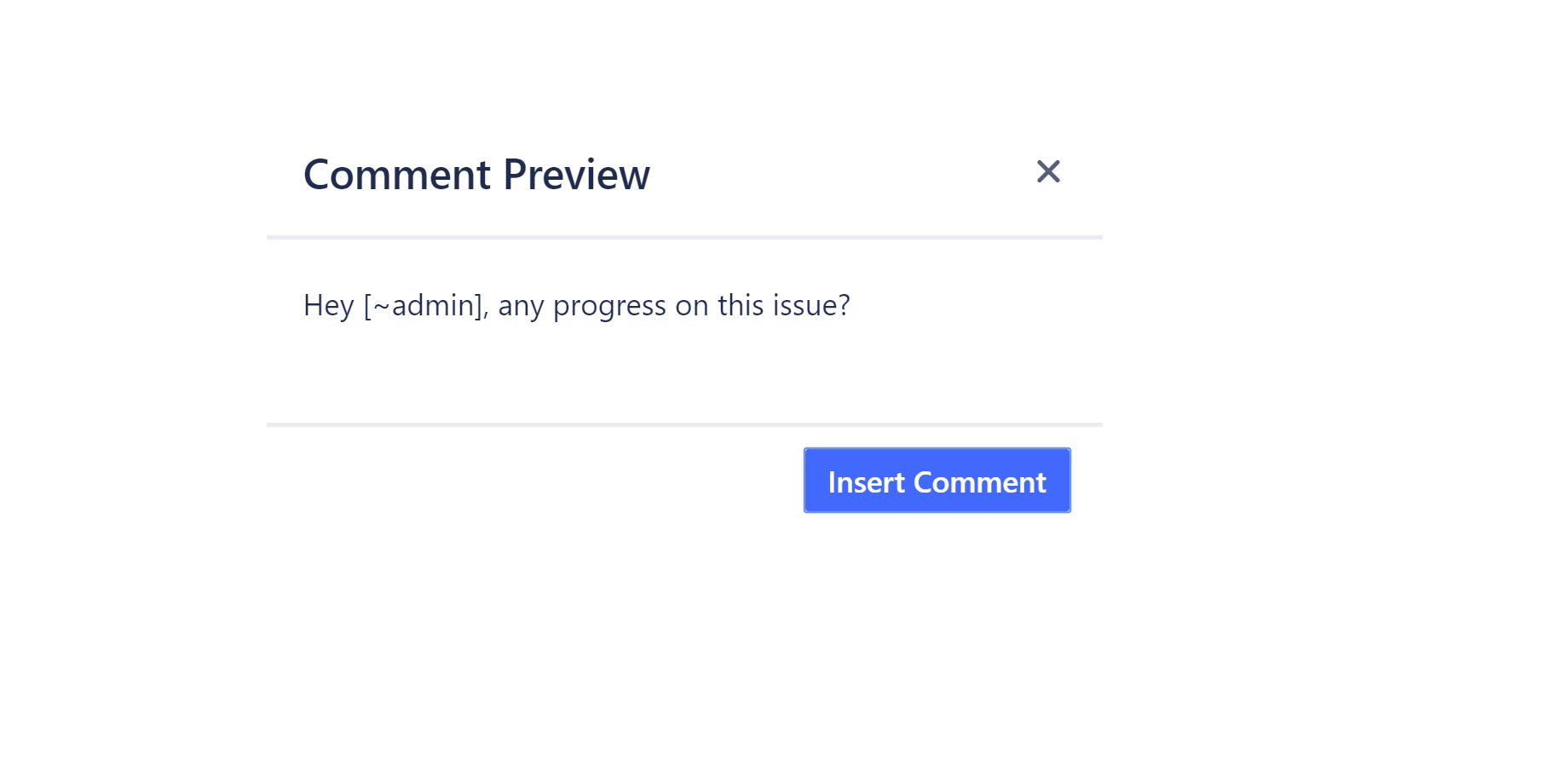 Comments preview