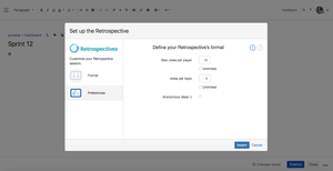 The Scrum Master can decide how many votes each team member will have, and limit the number of votes per topic. She can also choose to run anonymous sessions.
