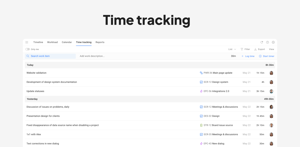 View all team activities listed along with tracked time to better understand the effort and resource allocation.