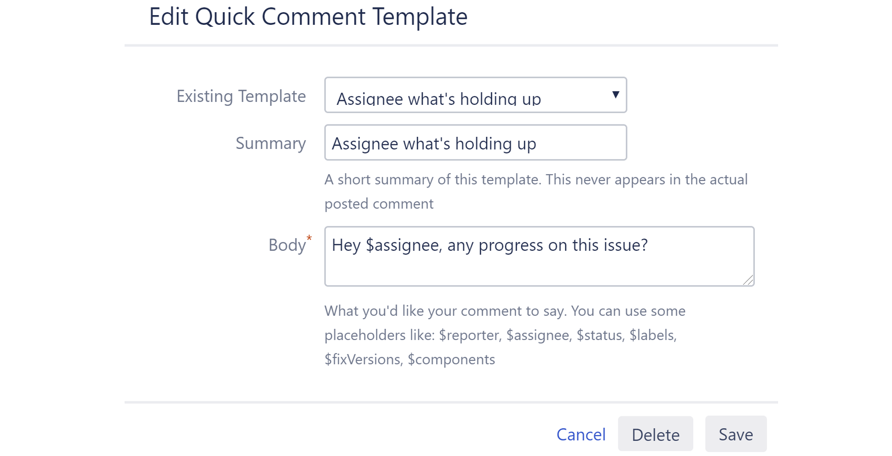 Edit or add new templates