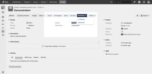 [Jira 9] Bring back a familiar view from Jira 8 containing buttons for each transition and a status (workflow preview) on issue view