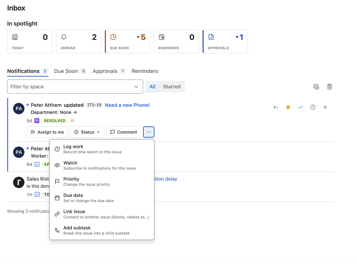 Actionable Notifications