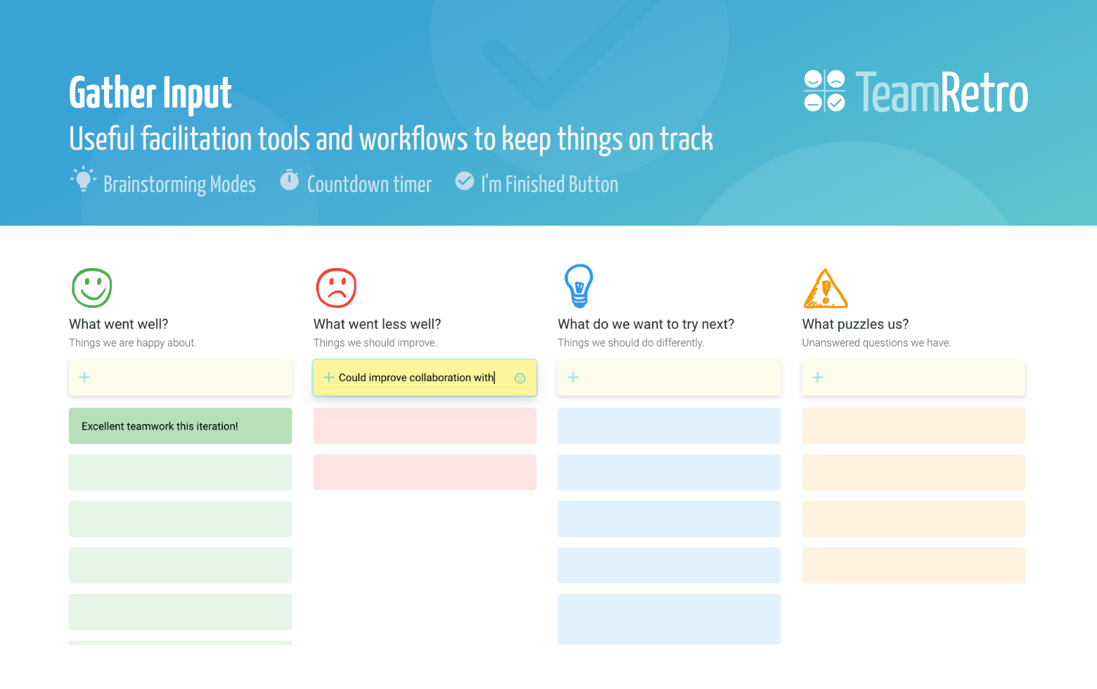Run worthwhile, insightful meetings every time with guided facilitation to help take your teams forward.