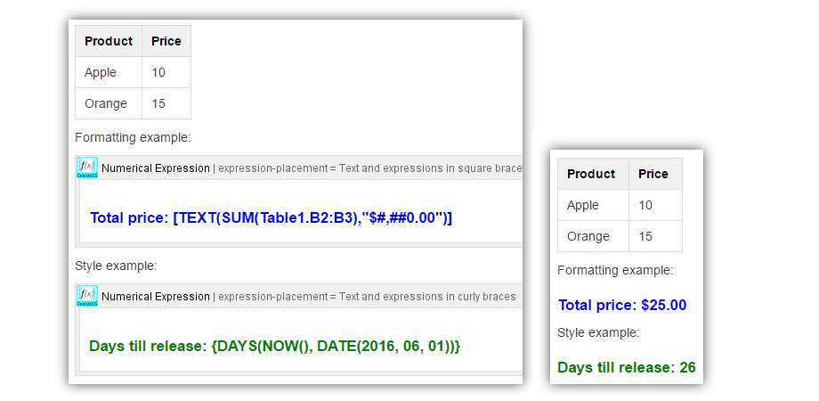 Macro values may be used to create smart reports