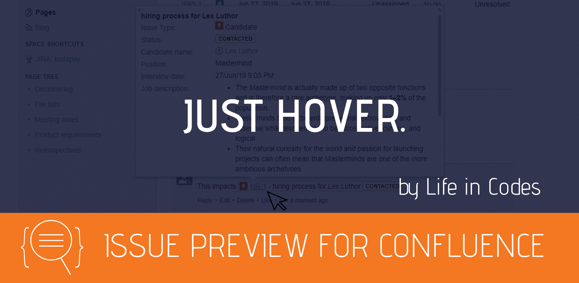 Just hover and get the information you need!