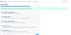 Guided setup: connect your accounting system, map projects to clients, and set your rates before the first bill run.