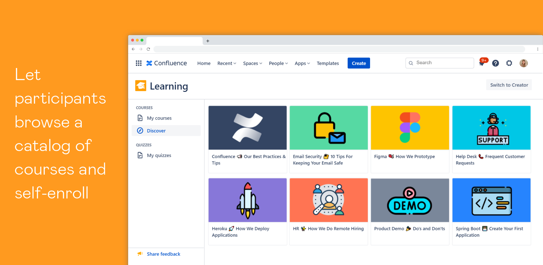 Learning portal for participants