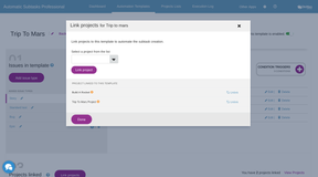 Attach several projects to your template
