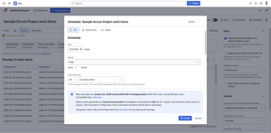 Schedule reports modal