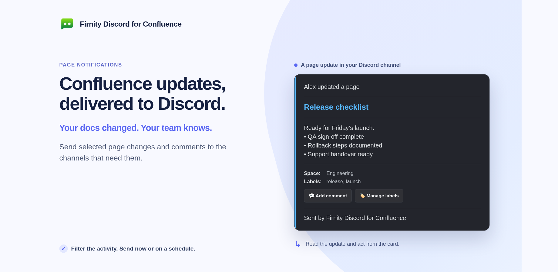 Confluence updates in Discord