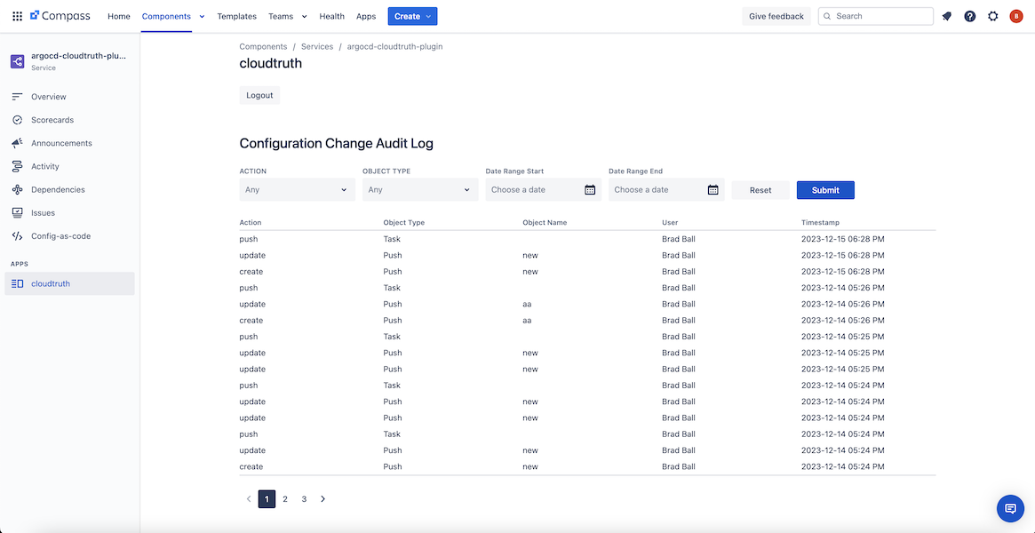 Secrets & Config Auditlog in Compass | Atlassian Marketplace
