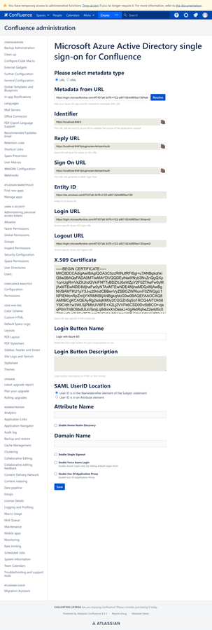 Configure Identity Providers URLs