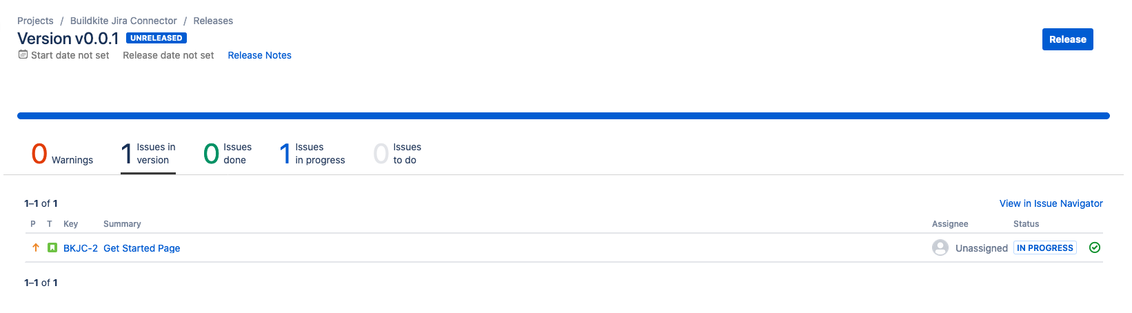 View build status in Release Hub
