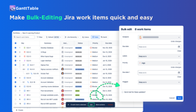 Effortlessly manage Jira work items in bulk quick and easy with a sheet-like Table