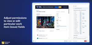 Share permissions - allow viewing or even editing fields for shared work items (issues)