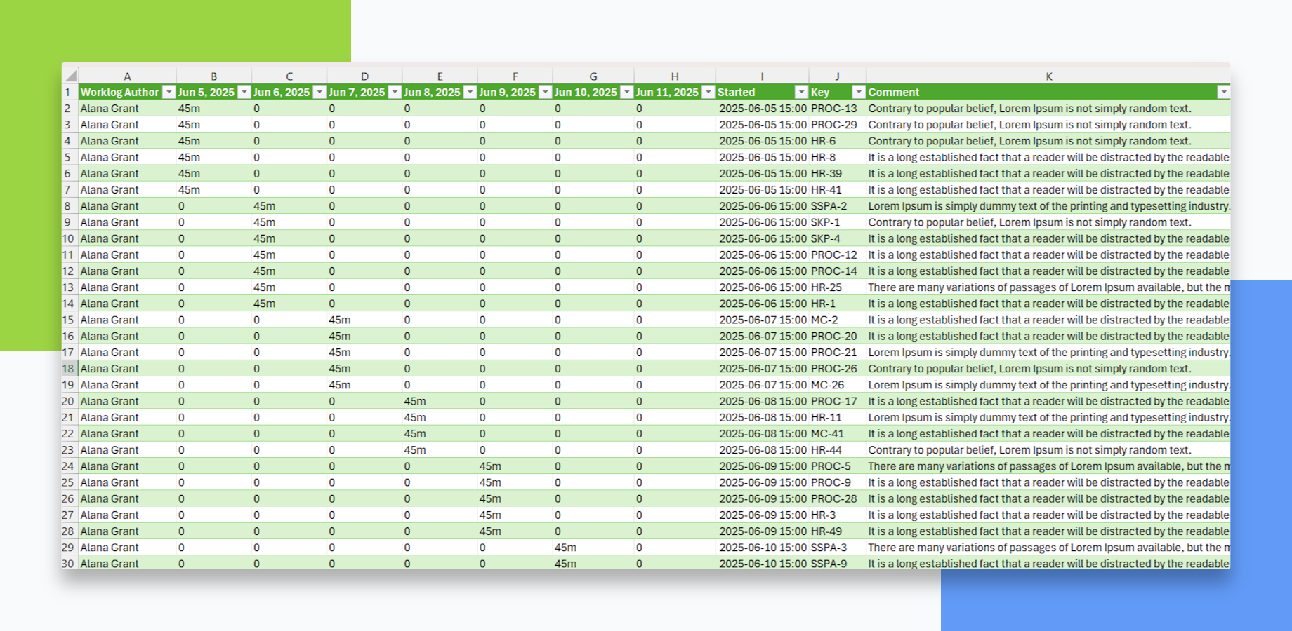 Print or export report to CSV