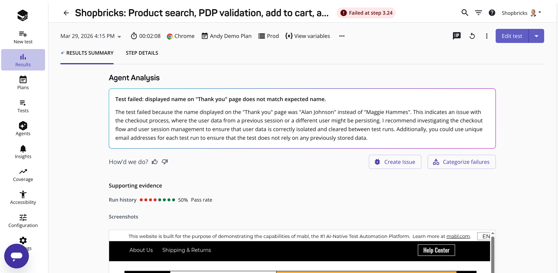 mabl creates the perfect Jira ticket