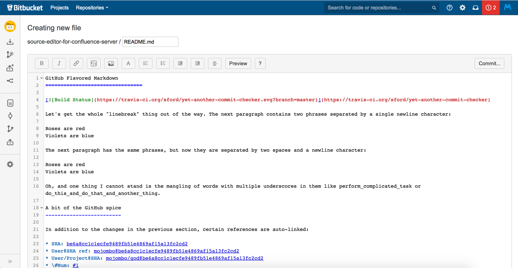 Previewing an RST file