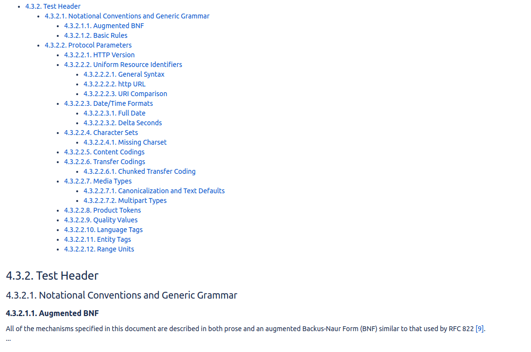 Adds a clickable Table of Contents
