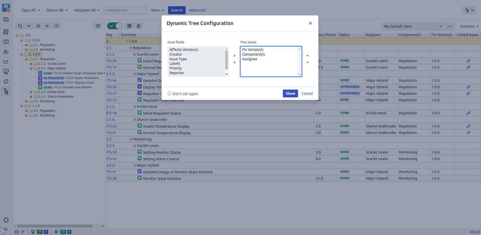 Create Dynamic Hierarchy Using Issue Fields