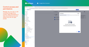 Manage who can view or edit connected Google Drive content. Apply permissions to keep documents secure and shared only with the right people.