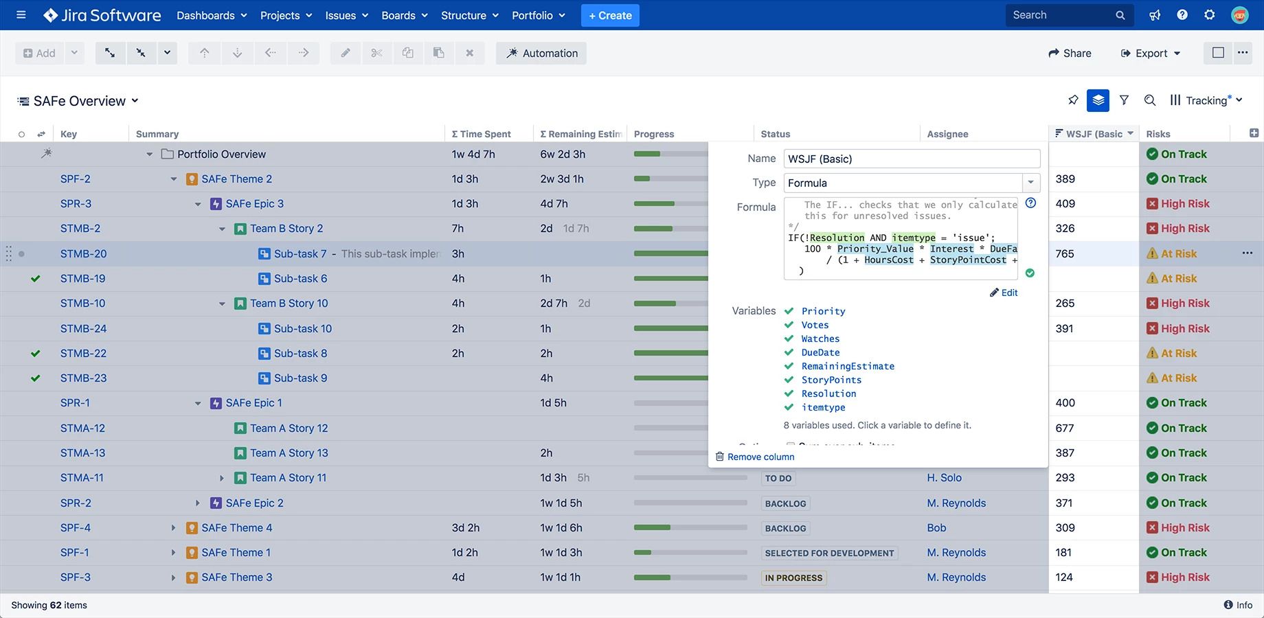 Structure lets you build any custom issue hierarchy to create spreadsheet-like overviews for planning, reporting & all types of cross-project work. Gain valuable project insights by putting your work in one place.​