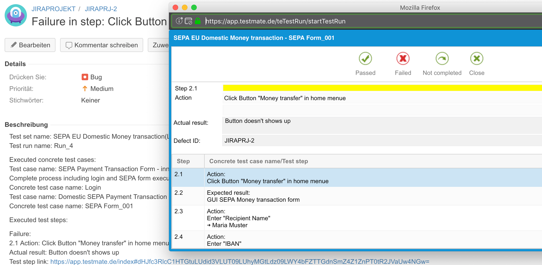​Simple construction of test sets via drag & dropStep-by-step test case execution – tracking and documentation includedHistoriography of the test execution