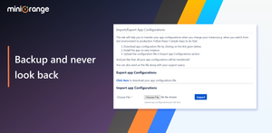 Take a backup of settings and restore them on a new instance