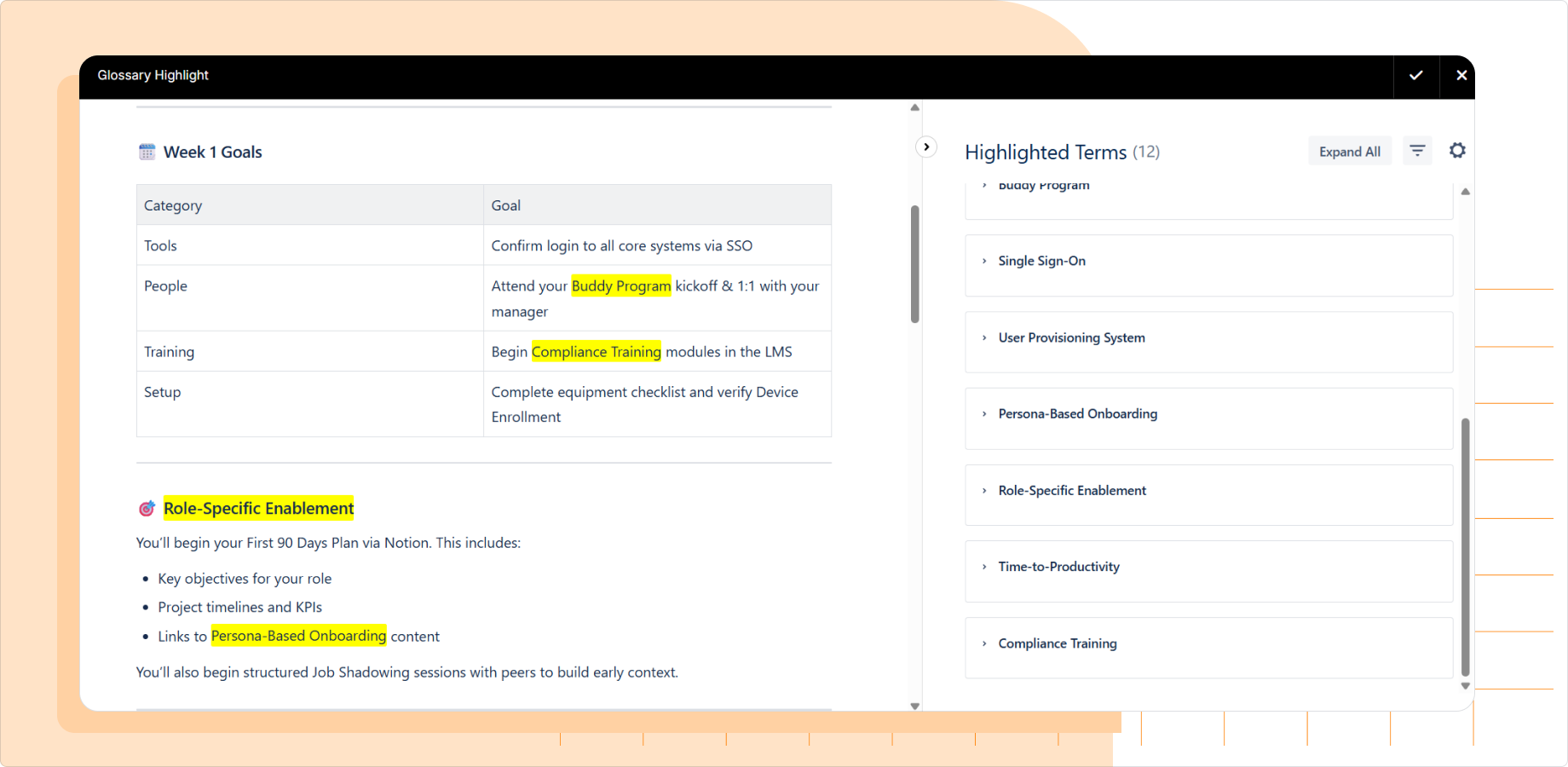 Highlight and create terms across your Confluence spaces.