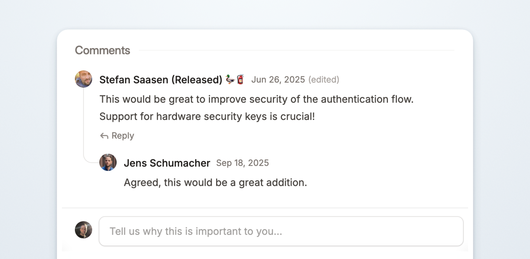 Stakeholders can comment and submit feedback directly from Confluence. Feedback is captured in an inbox and automatically linked to Jira work items for easy review and action.