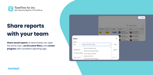 Share saved reports with teammates to standardize delivery, budget, and progress reviews.