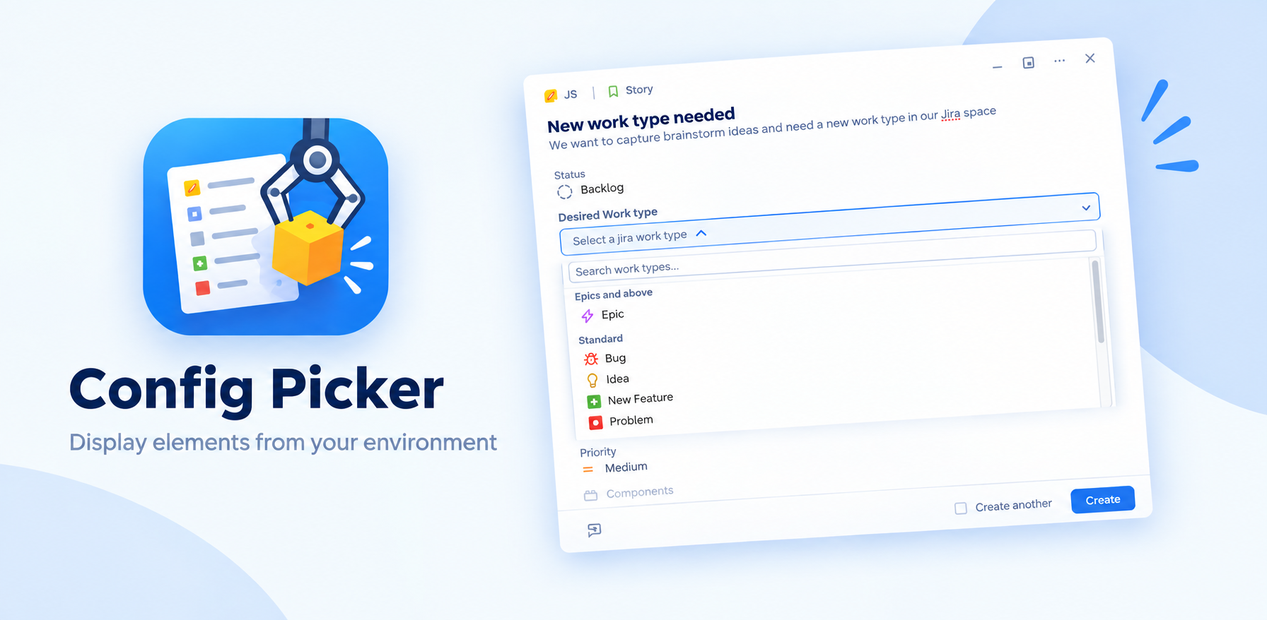 Shows a "Desired Work type" field where the user can choose an existing work type