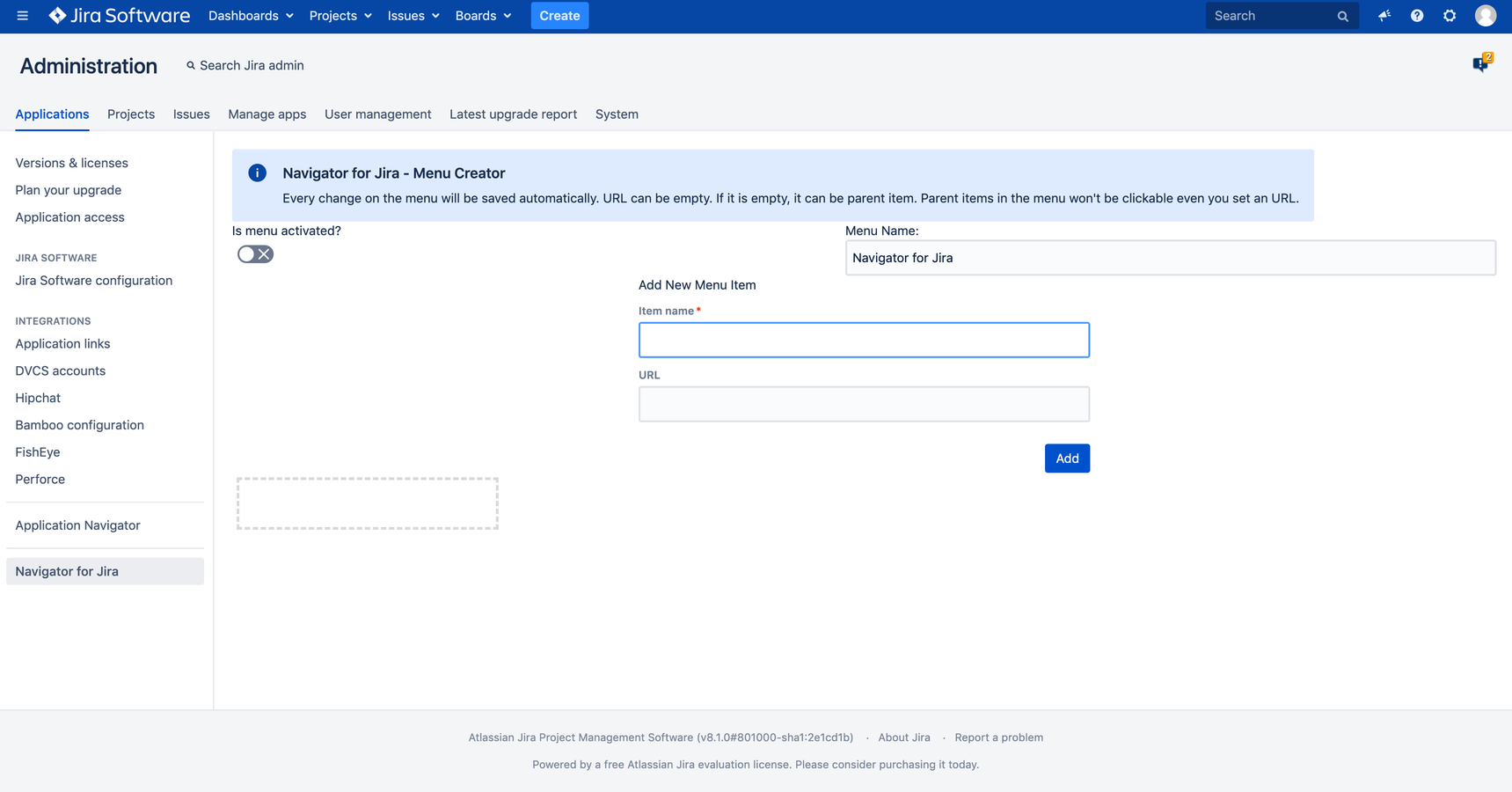 Visit Administration Page