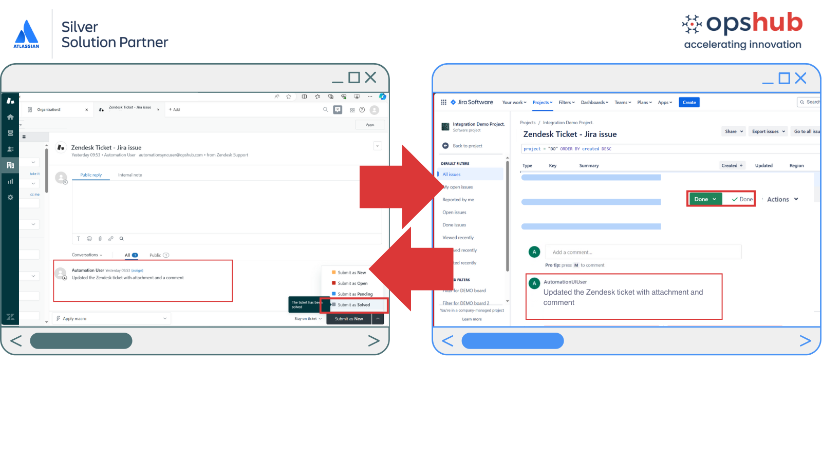 OIM enables seamless integration between customer support software (Zendesk) and development tools (Jira), providing real-time Zendesk issue tracking and resolution visibility. This alignment helps resolve issues faster.