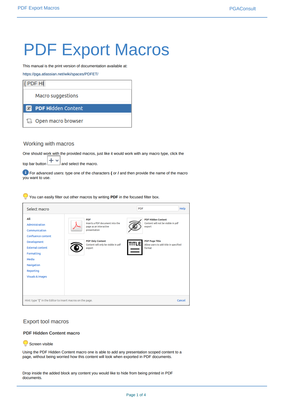 Tune your technical documentation PDF exports
