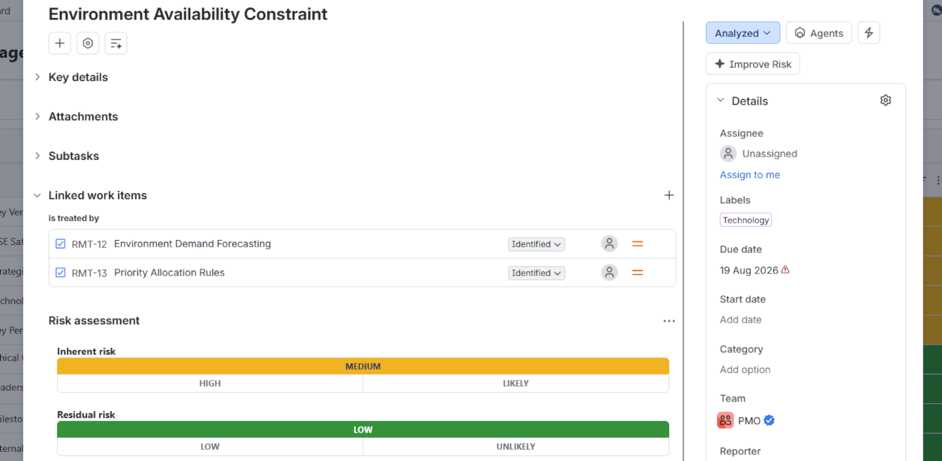 Assess the risk of any Jira issue.