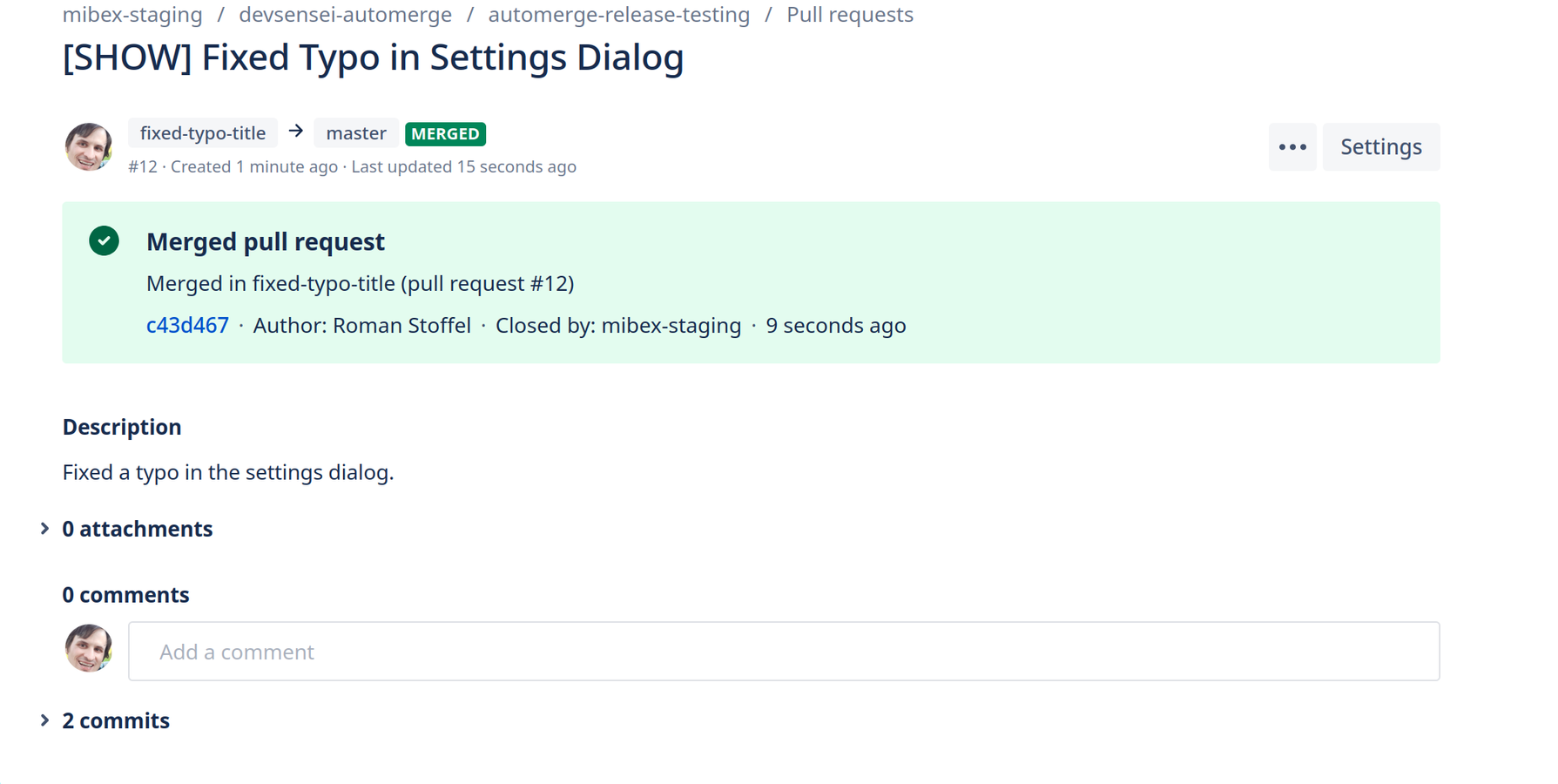 Automatically Merges Pull Requests