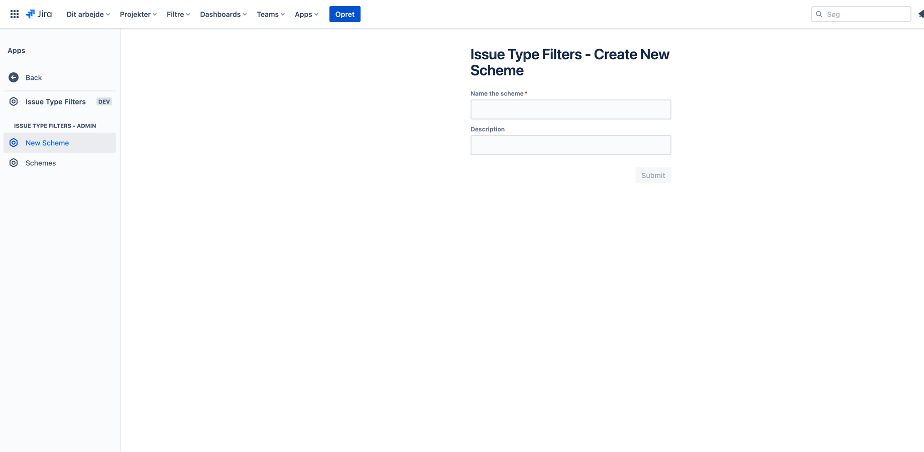 Create a scheme. As usual, you edit it, and associate it to projects, under Schemes (see menu).